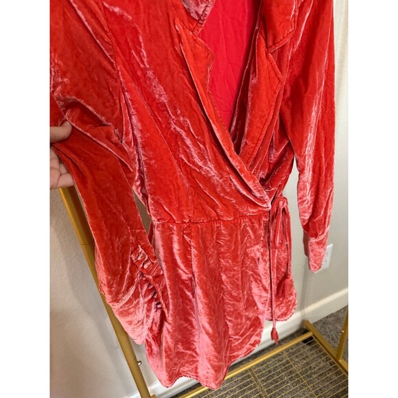 Free People Viola Velvet Romper M - Picture 5 of 7